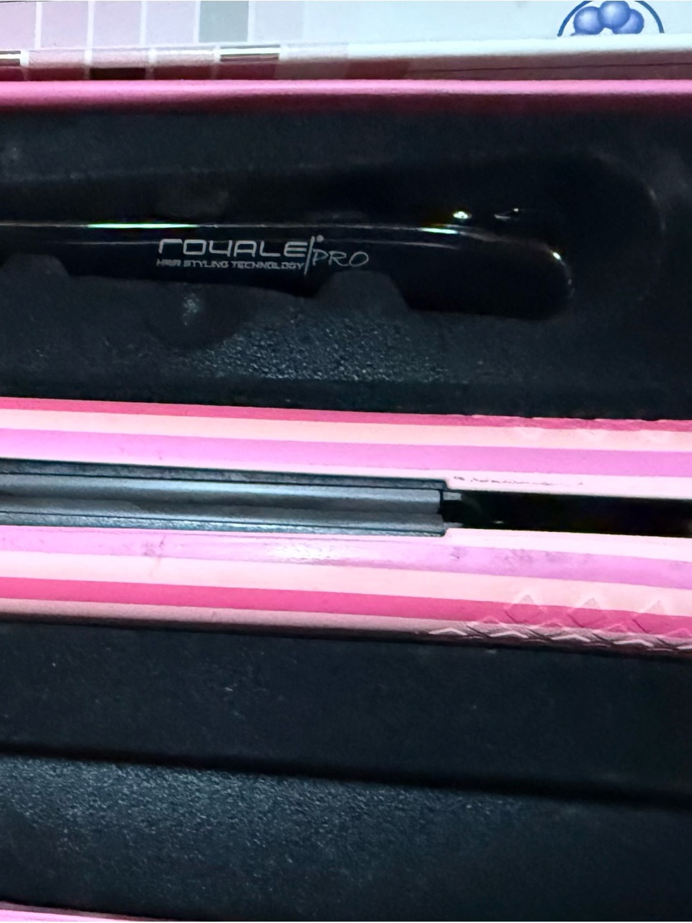 Royale Pro Pink Stripes Hair Straightener NIB - Picture 7 of 7